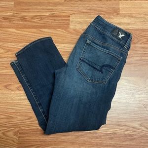 American Eagle Women’s Jeans Size 6 Regular Artist Crop Short Dark Wash Straight